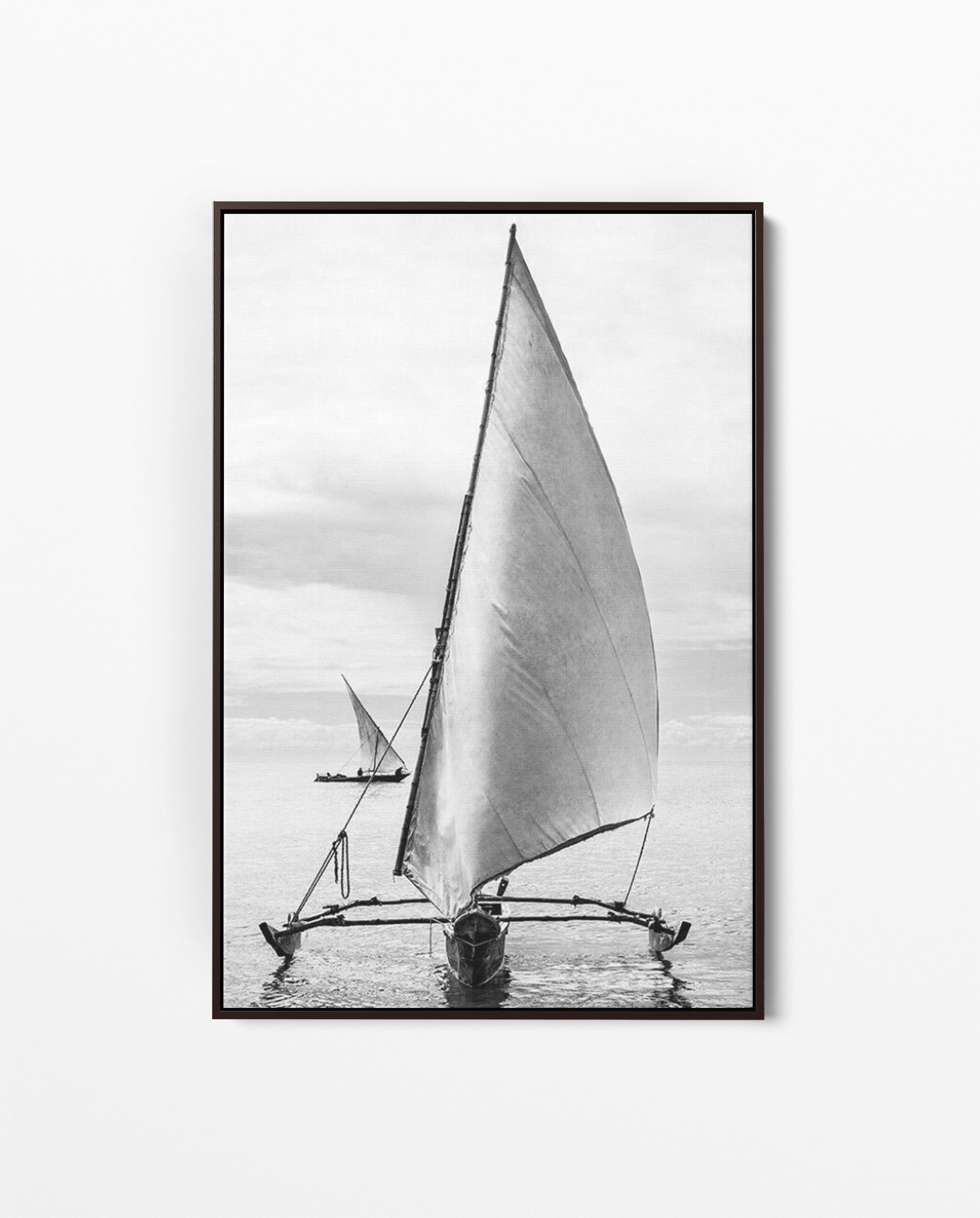 ZAN_03 David Ballam Print Outrigger under Sail