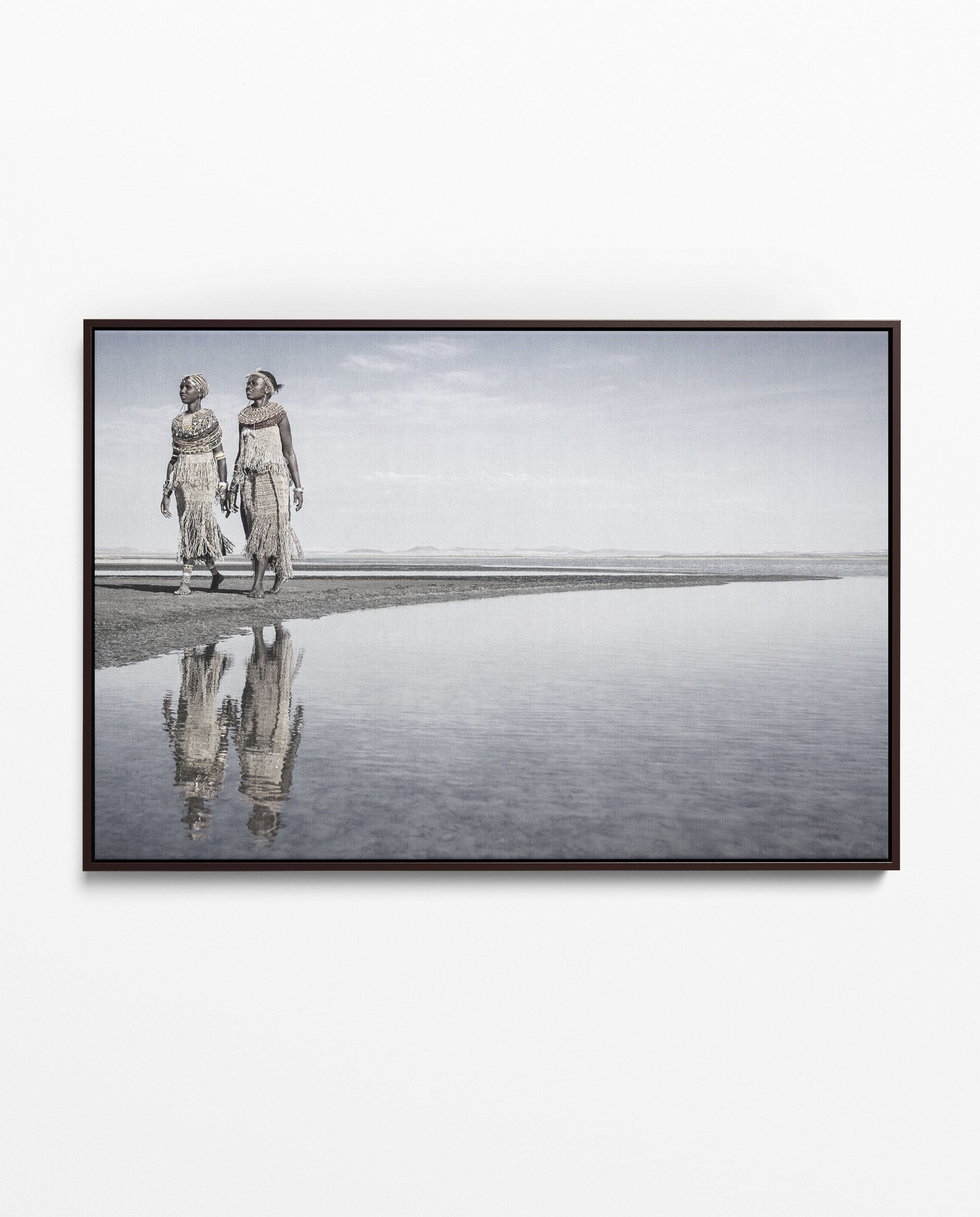 KANA_21 David Ballam Print Tribal Portrait Walking beside Water