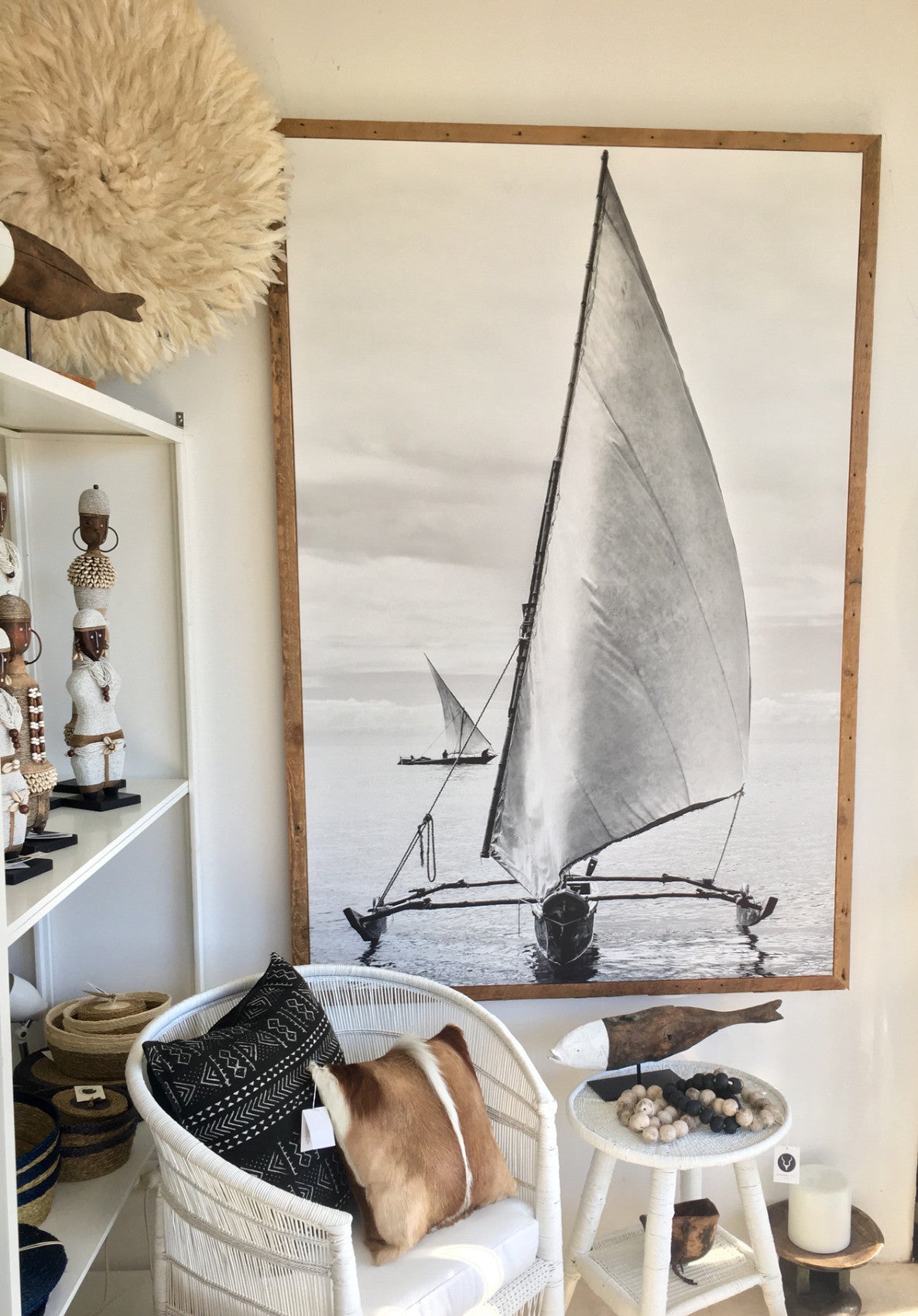 ZAN_03 David Ballam Print Outrigger under Sail