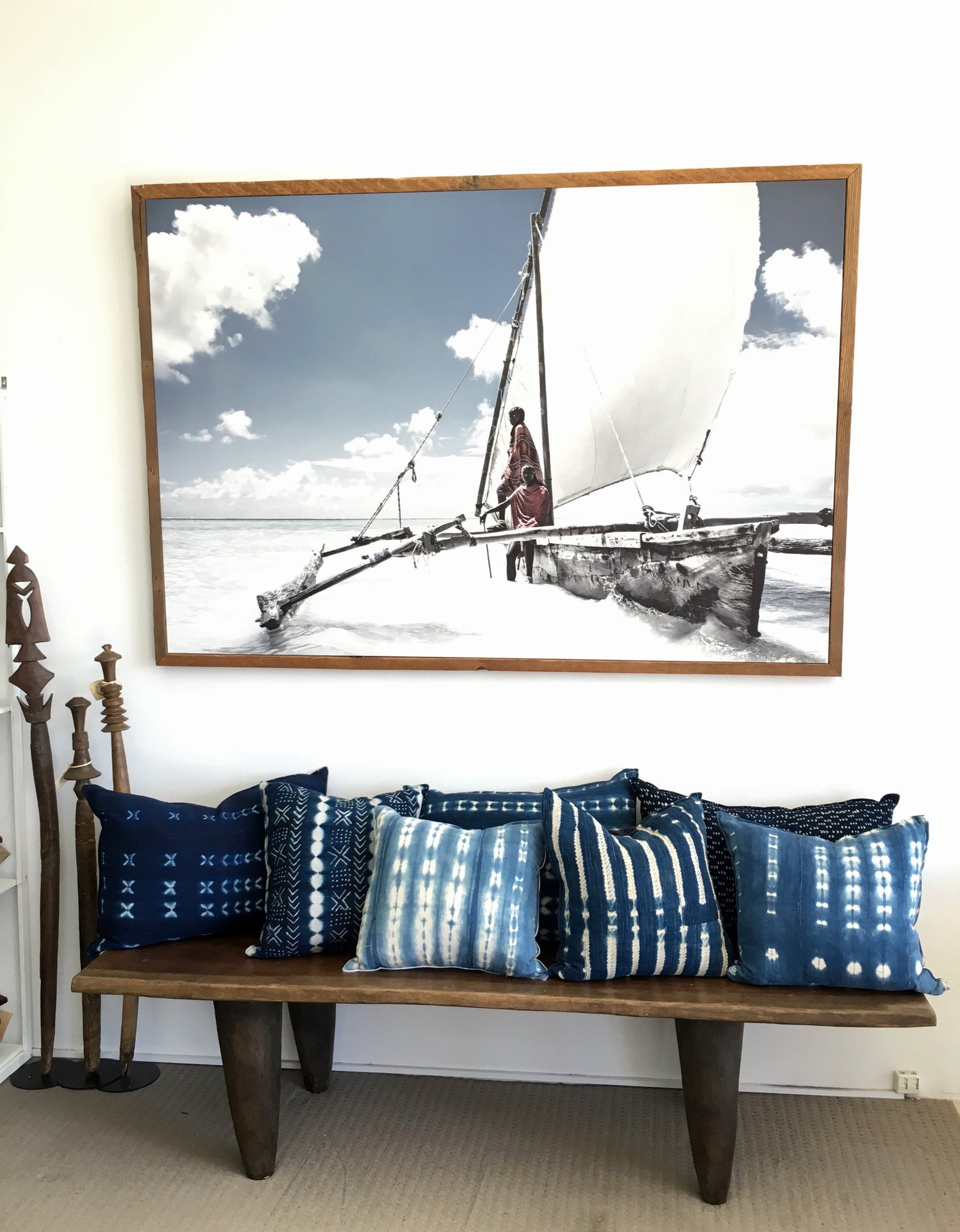 ZAN_24 David Ballam Print People on Outrigger