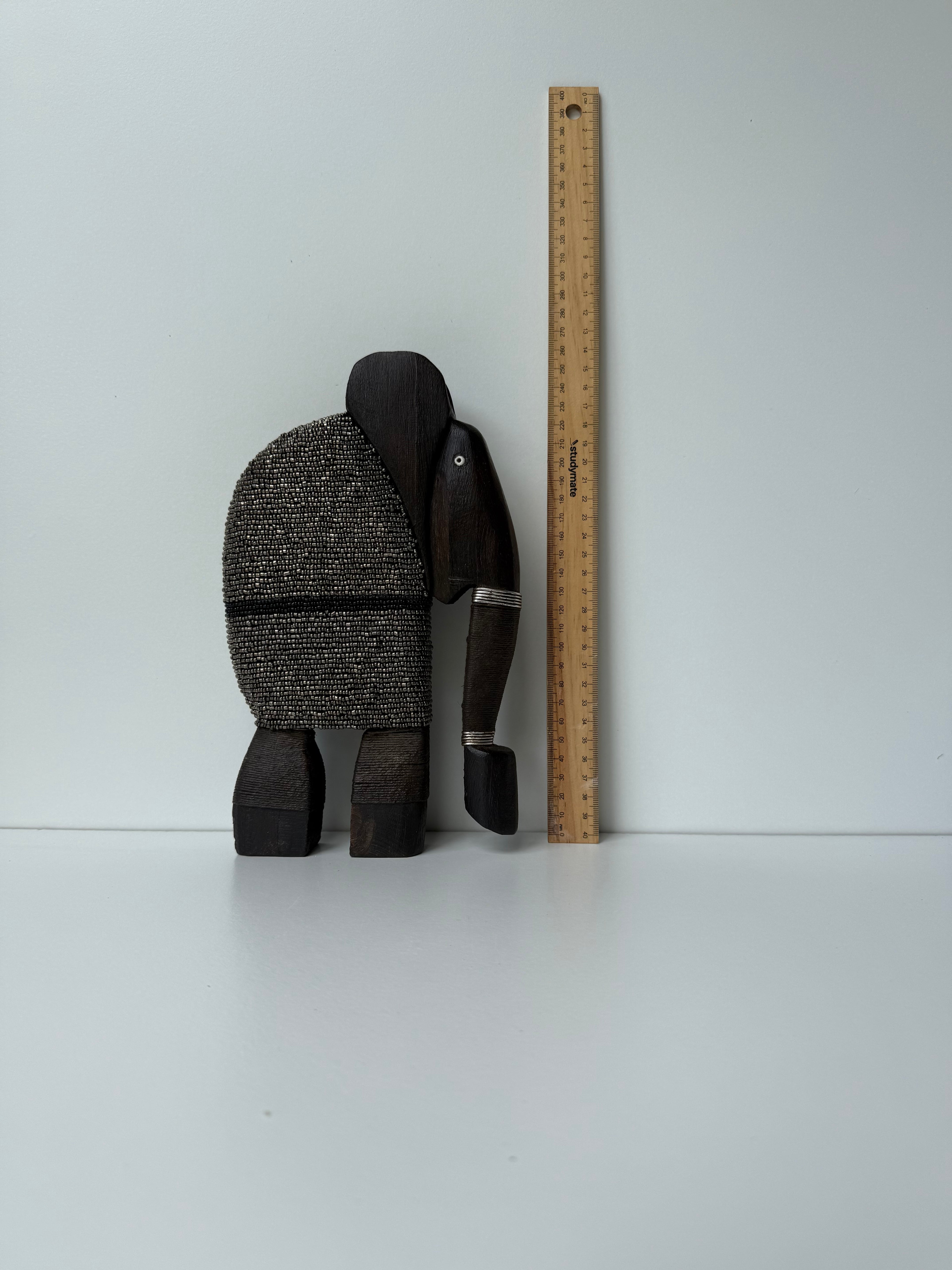 Wooden Elephant Beaded
