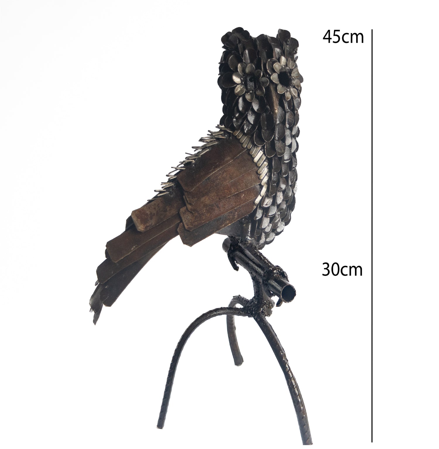Owl Feathered on Stand