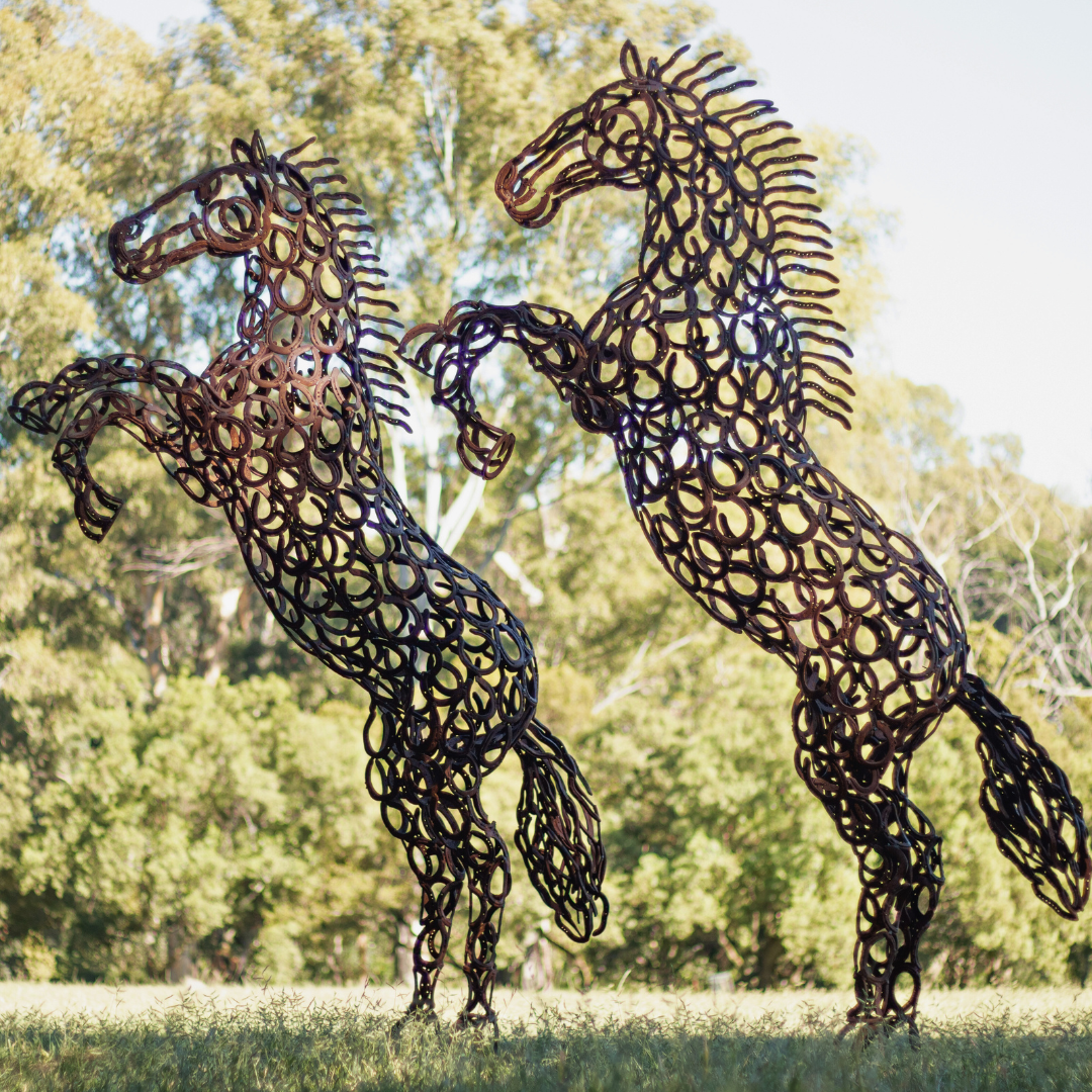 Rearing Horse Shoe Horse