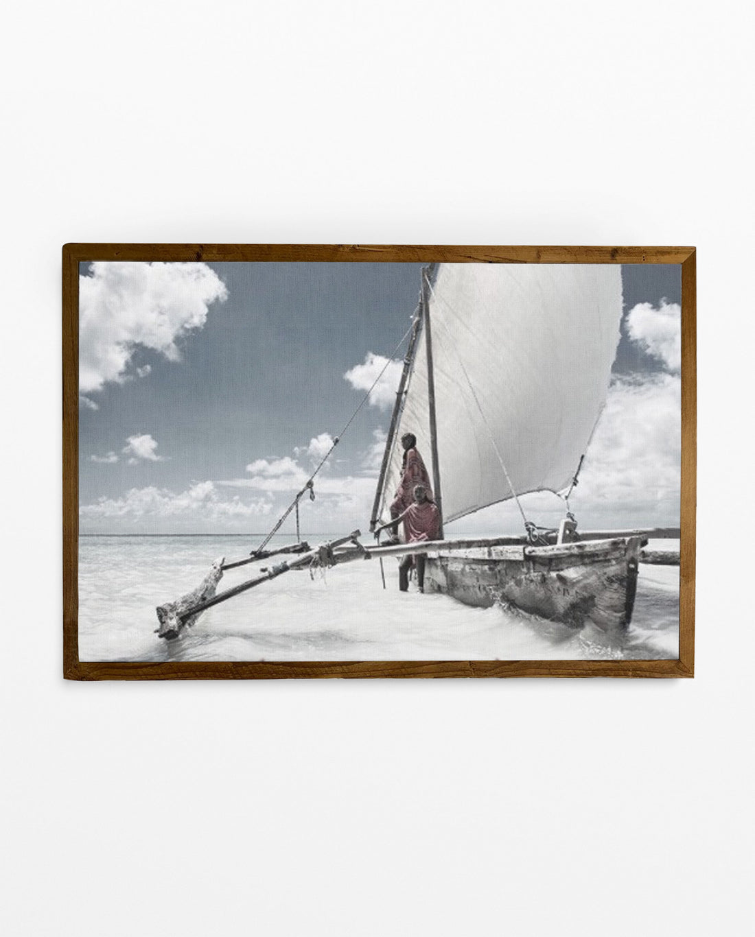 ZAN_24 David Ballam Print People on Outrigger
