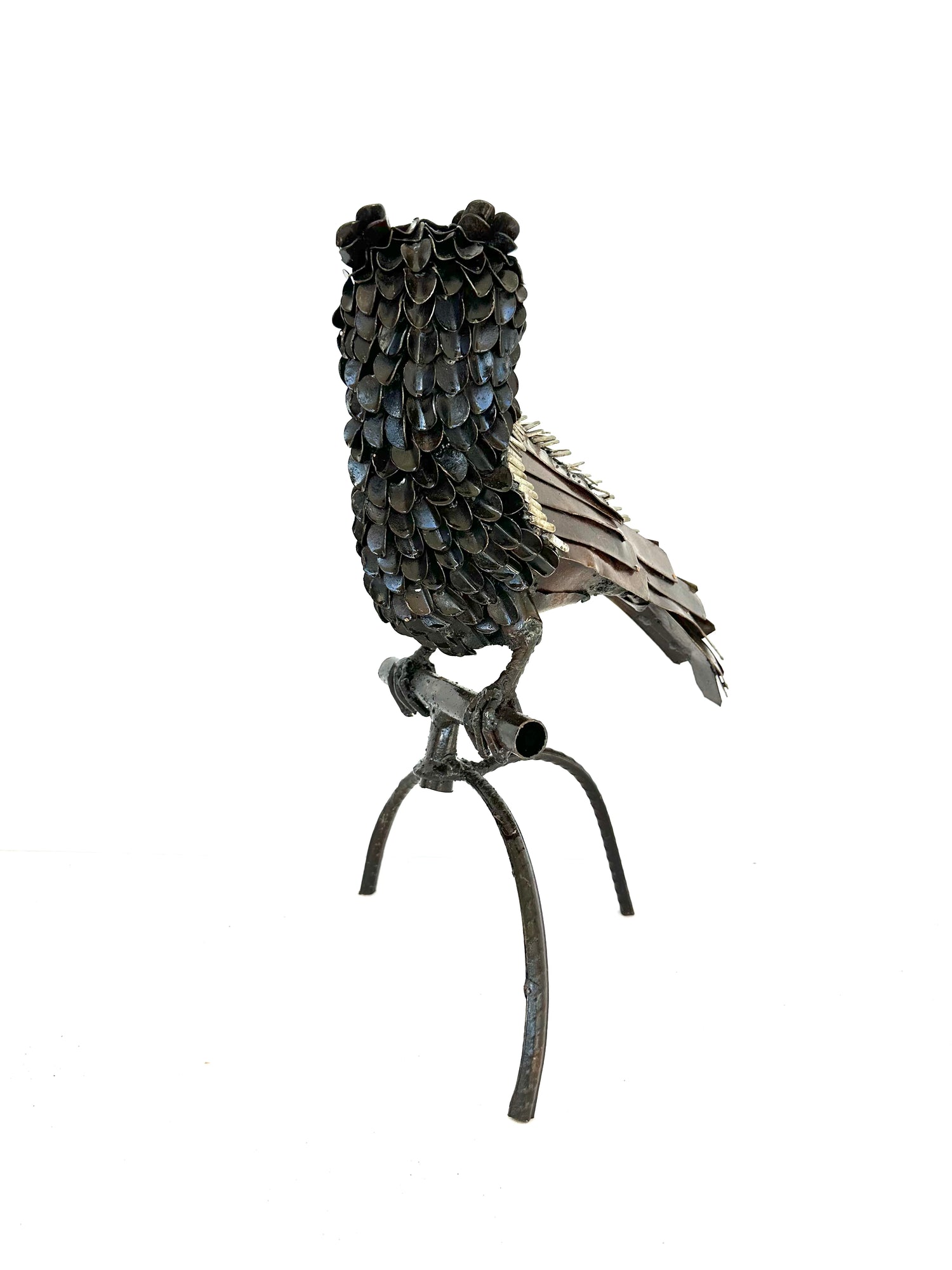 Owl Feathered on Stand