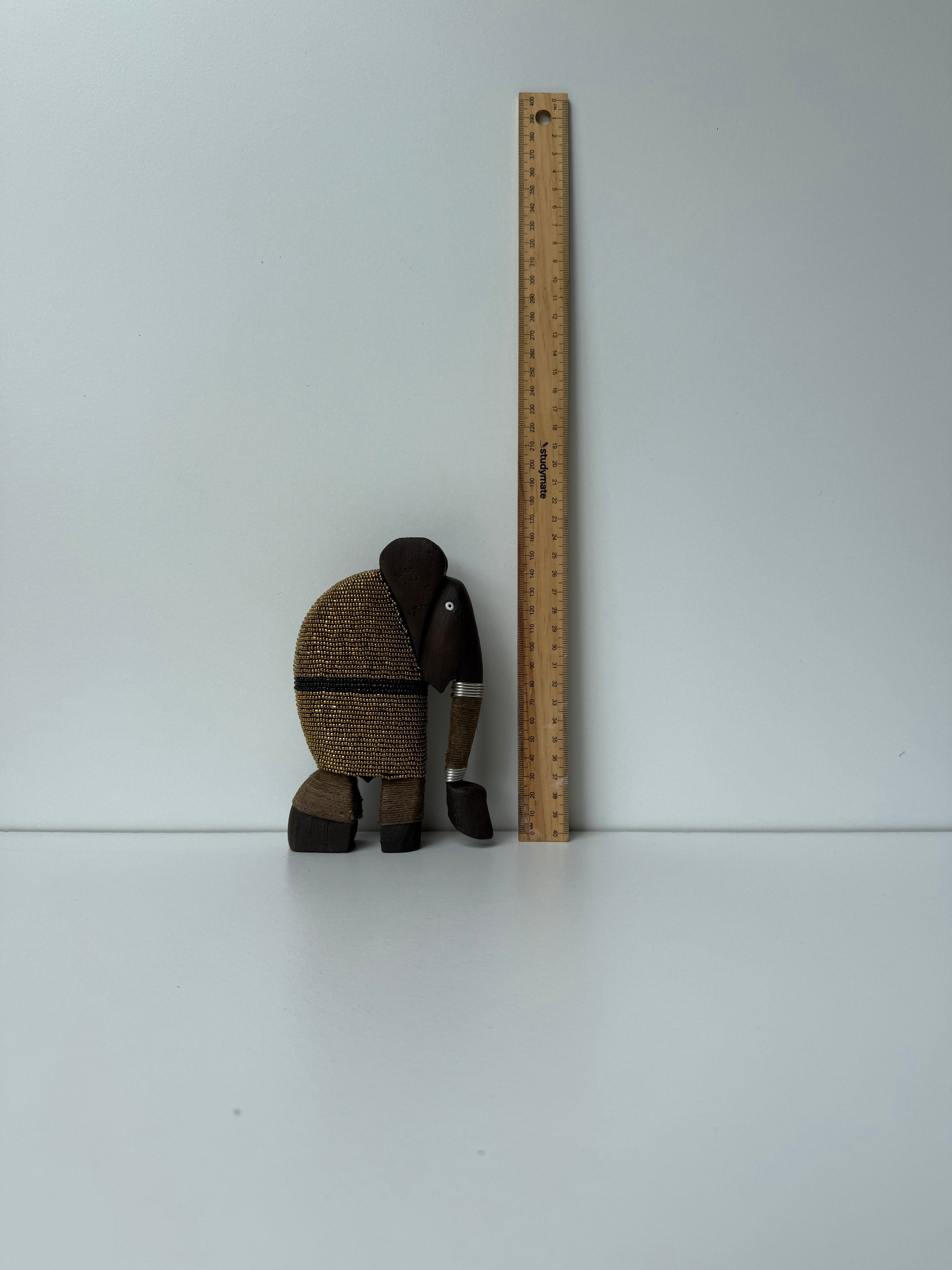 Wooden Elephant Beaded