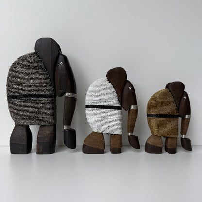 Wooden Elephant Beaded