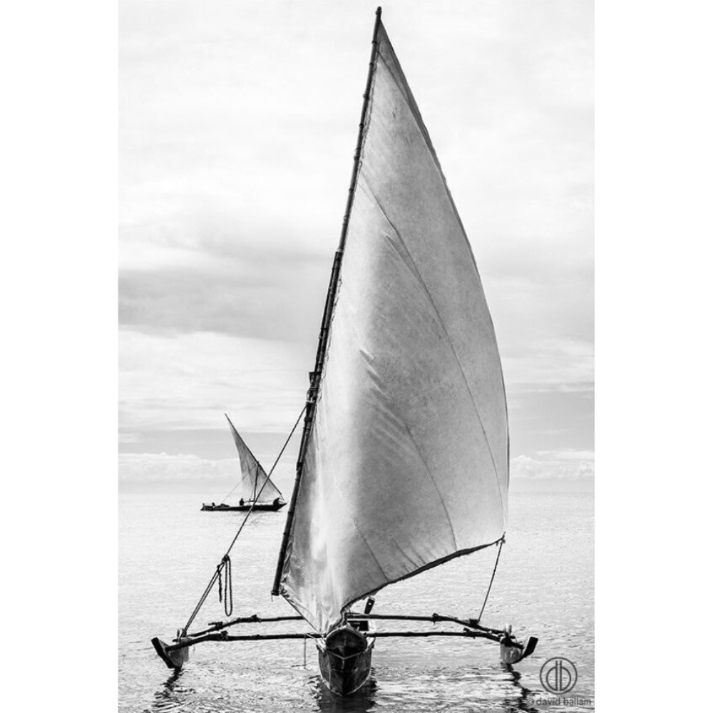 ZAN_03 David Ballam Print Outrigger under Sail