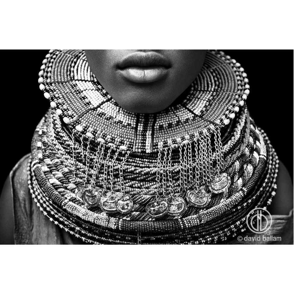 Tribal Portrait Print David Ballam KANA_12 Turkana Jewellery