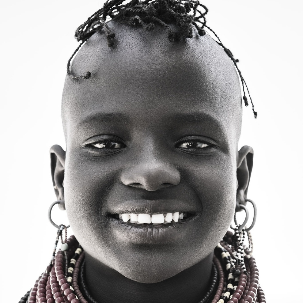 Tribal Portrait Print David Ballam KANA_26 Jewellery