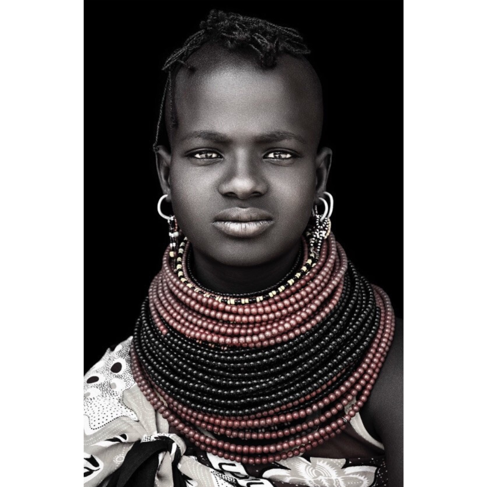 Tribal Portrait Print David Ballam KANA_08 Jewellery